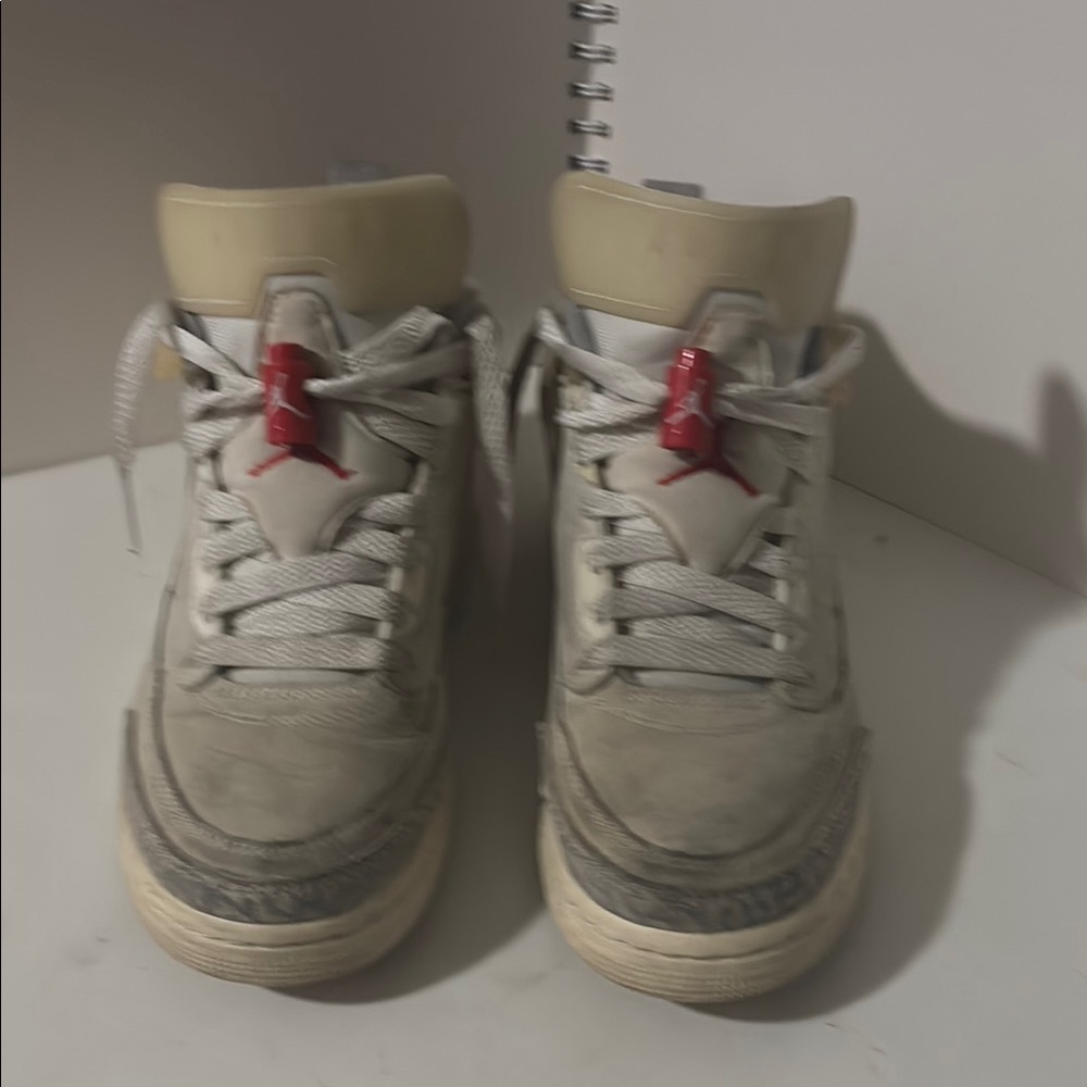 Kids High-Top Sneakers - White and Red